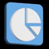 Pie chart icon representing data analytics and statistical reporting