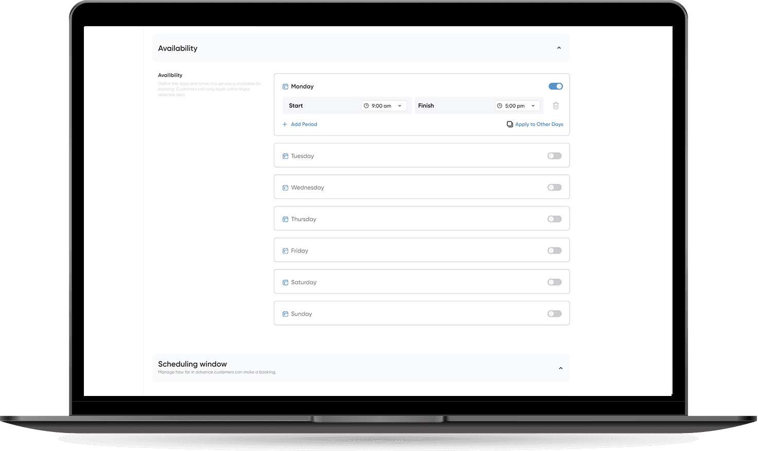 Digital signage display showing live queue status
